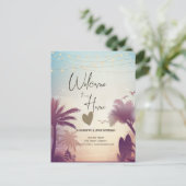 Strand von Palms Ankündigungspostkarte (Stehend Vorderseite)