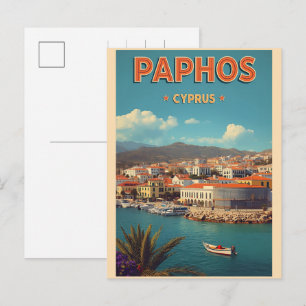 Strand von Paphos - Touristen-Andenken-Geschenke a Feiertagspostkarte