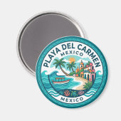 Strand von Playa del Carmen Mexiko Magnet (Vorderseite/Rückseite)