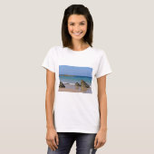 Strand von Plévenon in Frankreich T-Shirt (Vorne ganz)