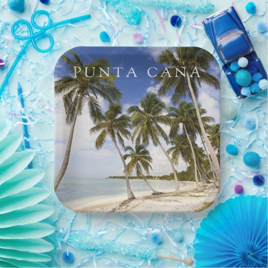 Strand von Punta Cana | Dominikanische Republik Pappteller (Party)