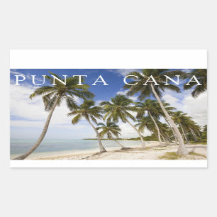 Strand von Punta Cana   Dominikanische Republik Rechteckiger Aufkleber