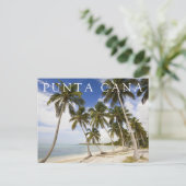 Strand von Punta Cana | Happy Birthday Postkarte (Stehend Vorderseite)