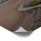 Strand von Redcar vom Beacon aus Poster (Ecke)