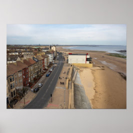 Strand von Redcar vom Beacon aus Poster