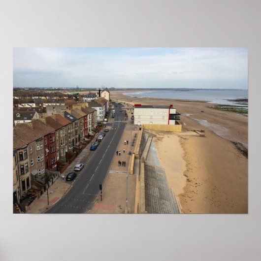Strand von Redcar vom Beacon aus Poster (Vorne)