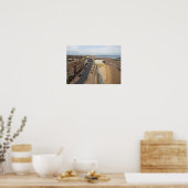 Strand von Redcar vom Beacon aus Poster (Küche)