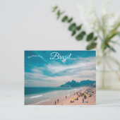 Strand von Rio de Janeiro Brasilien Postkarte (Stehend Vorderseite)