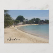 Strand von Roatán Postkarte (Vorderseite)