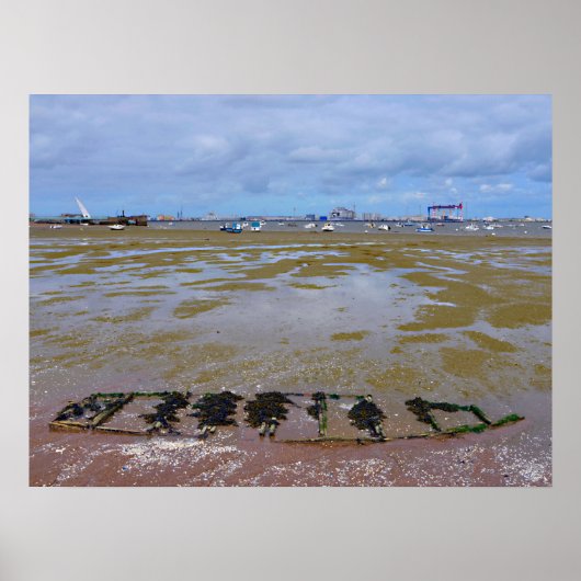 Strand von Saint Brevin in Frankreich Postcard Poster (Vorne)