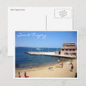 Strand von Saint Tropez Postkarte (Vorne/Hinten)