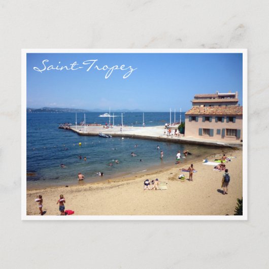 Strand von Saint Tropez Postkarte (Vorderseite)