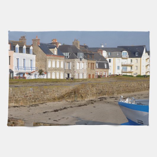 Strand von Saint-Vaast-la-Hougue Geschirrtuch (Horizontal)