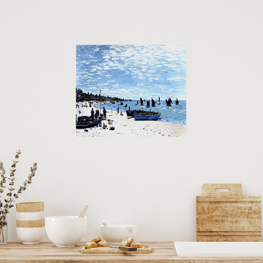 Strand von Sainte-Adresse Poster (Küche)