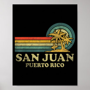 Strand von San Juan Puerto Rico Familienurlaub Vin Poster