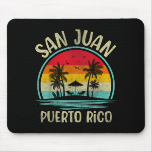 Strand von San Juan Puerto Rico Palme Familie Somm Mousepad