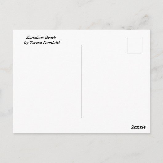 Strand von Sansibar, Postkarte (Rückseite)