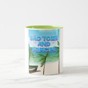 Strand von São Tomé und Principé Zweifarbige Tasse