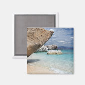 Strand von Sardinien mit großem Felsenmagnet Magnet (Vorderseite/Rückseite)
