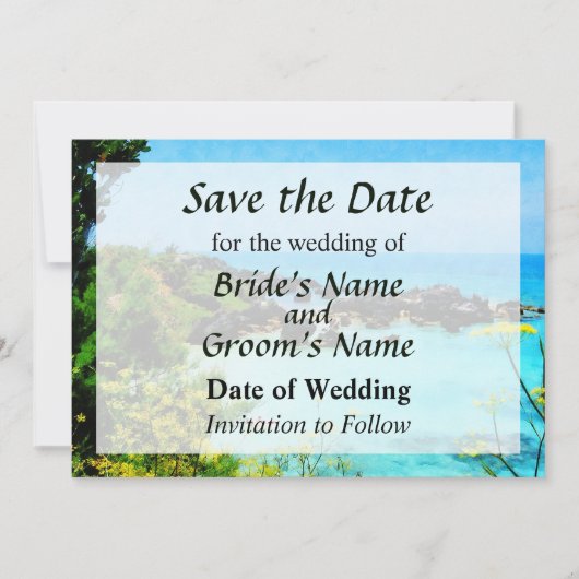 Strand von St. George Bermuda Save the Date (Vorderseite)