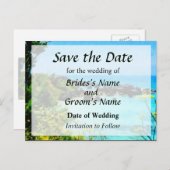 Strand von St. George Bermuda Save the Date Ankündigungspostkarte (Vorne/Hinten)