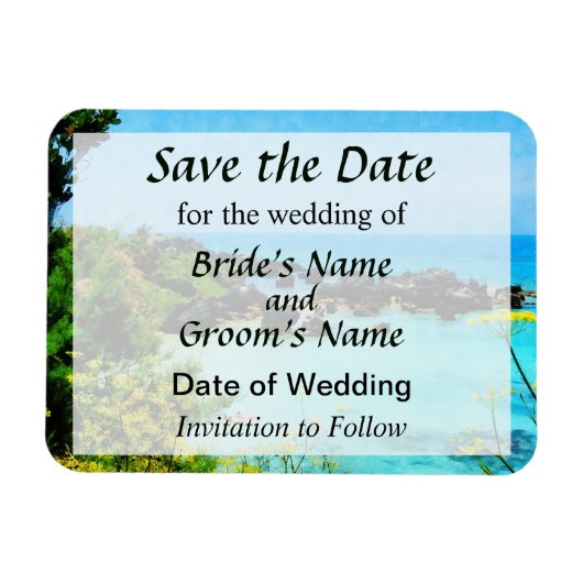Strand von St. George Bermuda Save the Date Magnet (Horizontal)