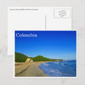 Strand von Tayrona Postkarte (Vorne/Hinten)