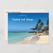 Strand von Trinidad und Tobago Postkarte (Vorne/Hinten)