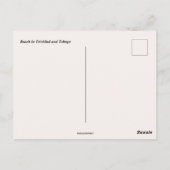 Strand von Trinidad und Tobago Postkarte (Rückseite)