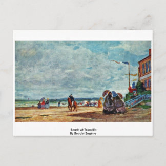 Strand von Trouville by Boudin Eugène Postkarte