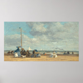 Strand von Trouville - Eugène Boudin Fine Art Poster