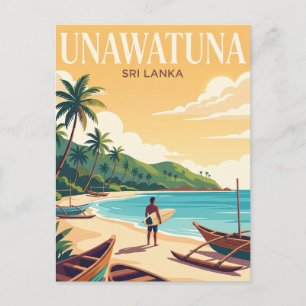 Strand von Unawatuna Sri Lanka Postkarte