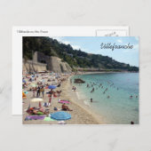 Strand von Villefranche Postkarte (Vorne/Hinten)