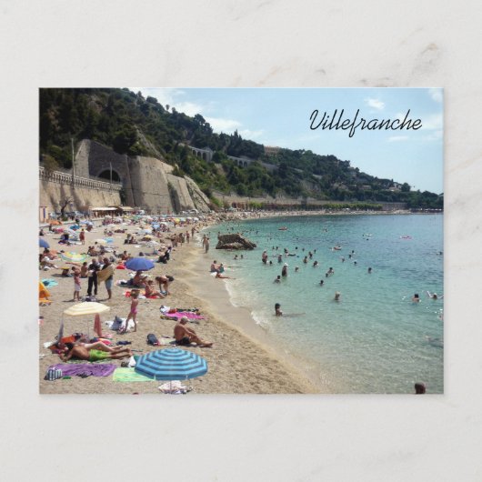 Strand von Villefranche Postkarte (Vorderseite)