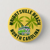 Strand von Wrightsville, North Carolina Button (Vorderseite)