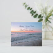 Strand-Vorderansicht-Hochzeits-Einladung Einladung (Stehend Vorderseite)