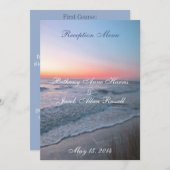 Strand-Vorderansicht-Menü-12x18 Menükarte (Vorne/Hinten)