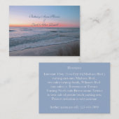 Strand-Vorderansicht-Richtungs-Karten Visitenkarte (Vorne/Hinten)