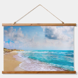 Strand Wandteppich Mit Holzrahmen