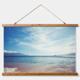 Strand Wandteppich Mit Holzrahmen