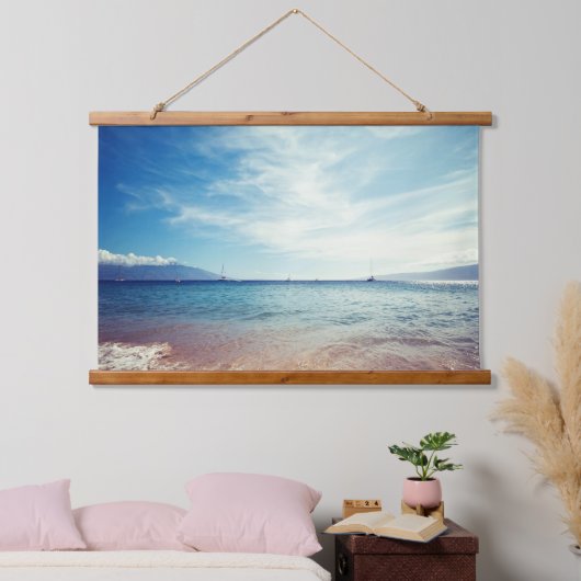 Strand Wandteppich Mit Holzrahmen (Schlafzimmer)