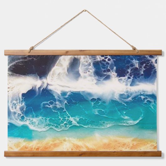 Strand Wandteppich Mit Holzrahmen (Vorne)