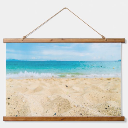 Strand Wandteppich Mit Holzrahmen (Vorne)
