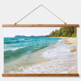 Strand Wandteppich Mit Holzrahmen