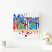 Strand-Wanduhr Quadratische Wanduhr (Zuhause)