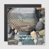 Strand, Wasser, Felsen & Muscheln Grußkarte Magnetkarte (Vorne/Hinten)