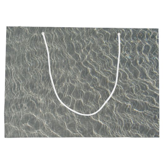 Strand Wasser Ripples & Sand Große Geschenktüte (Rückseite)
