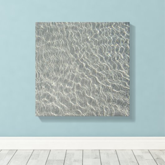 Strand Wasser Ripples & Sand Leinwanddruck (Insitu (Holzboden))