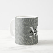 Strand Wasserarme und Sandstrand Mit Monogramm Kaffeetasse (Vorderseite Links)