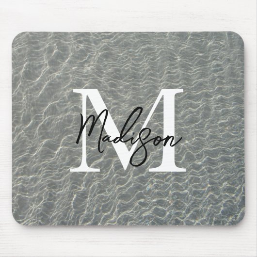 Strand Wasserarme und Sandstrand Mit Monogramm Mousepad (Vorne)